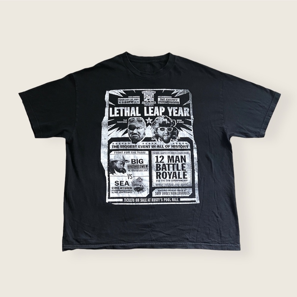 Vintage Lethal Leap Year Southpaw Regional Wrestling Tee Sz XL